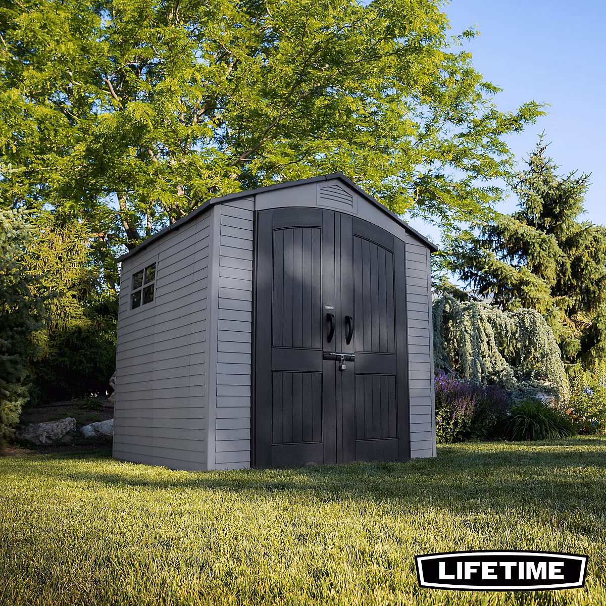 Abri de jardin résine Lifetime Landmark 60501 Gris surface totale 4.54 m² | Abri de jardin