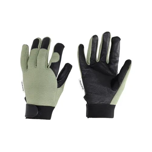 Gant Spring coloris vert tilleul en maille polyester et cuir Blackfox - taille 10