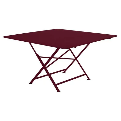 Table pliante coloris rouge en acier Fermob Cargo - 128 x 128 x 74 cm