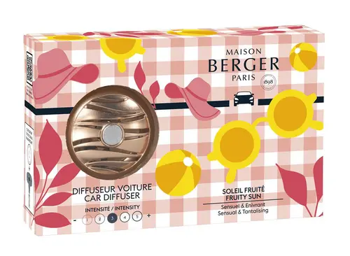 Diffuseur pour voiture senteur pêche soleil fruité Maison Berger Paris