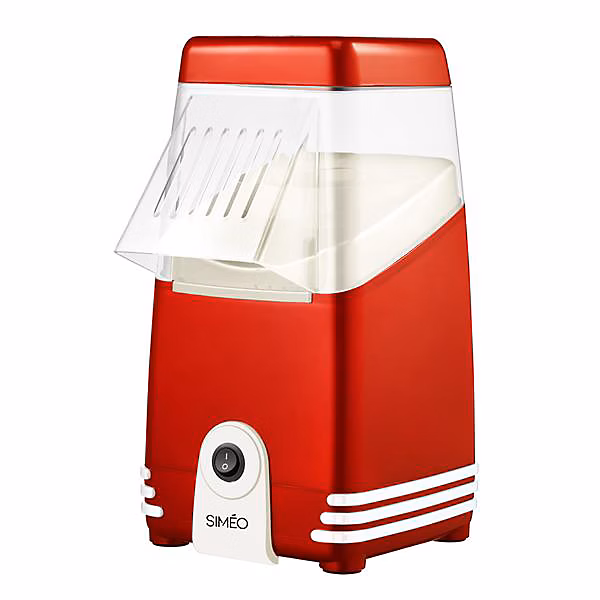 Appareil à pop – corn 1200w blanc/rouge Simeo FMP350