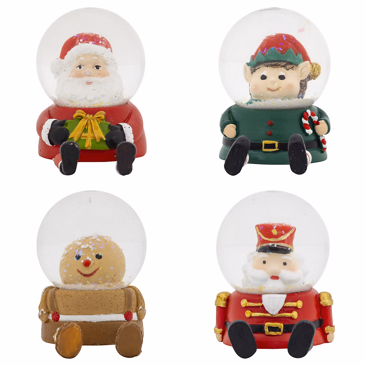 Boule à neige personnage de noël assis 65mm Feeric Light & Christmas – Réf. WSGMDPJQL1115507761