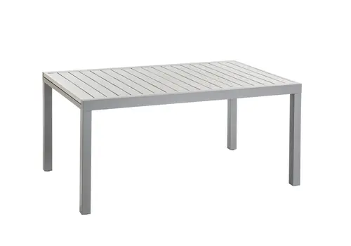 Table avec allonge en aluminium taupe/anthracite Talia - 165/261 x 100 x 75 cm