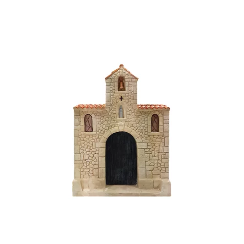 Façade de chapelle en plâtre 17 x 3,5 x 23 cm