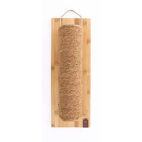 Griffoir rondin pour chat en bambou coloris beige Martin Sellier Up and Down - 55 cm