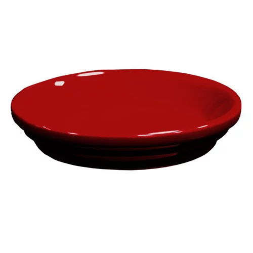 Soucoupe de pot en terre cuite émaillée rouge Grenat Decolines - Ø 17 cm