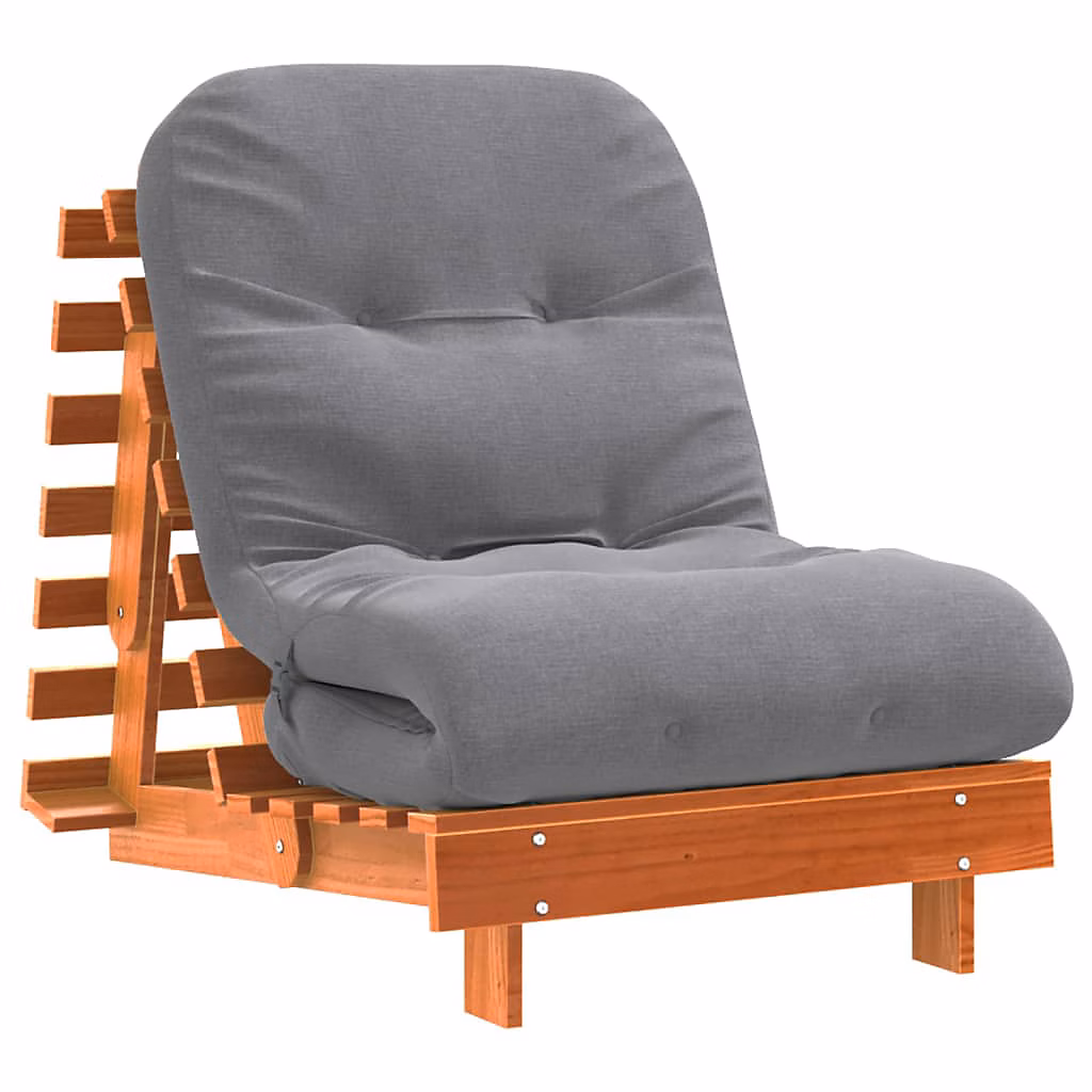 Canapé-lit futon avec matelas 70 × 206 × 11 cm bois massif de pin vidaXL