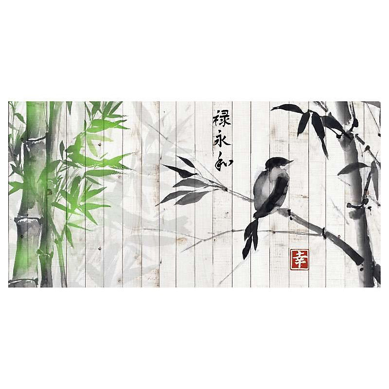 Brise vue imprimé motifs chinois ZAZEN | H.1.5 x L.3 m – 100% occultant – Made in France par Scenolia + kit de fixation offert