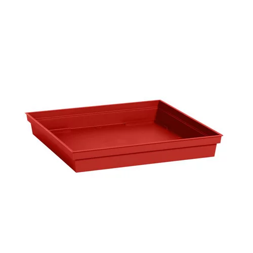 Soucoupe Toscane carree Rouge rubis L32,6x l32,6x H4 cm
