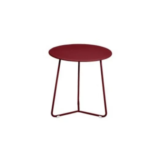 Table basse ronde coloris piment Cocotte Fermob - Ø 34 x 36 cm