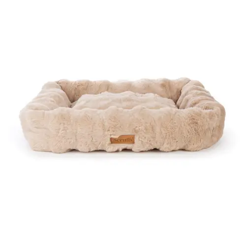 Corbeille pour chien Alpine coloris beige en tissu Scruffs Taille L - 75 x 60 cm