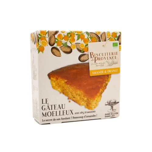 Gâteau moelleux amande & orange bio Biscuiterie de Provence - 110 g