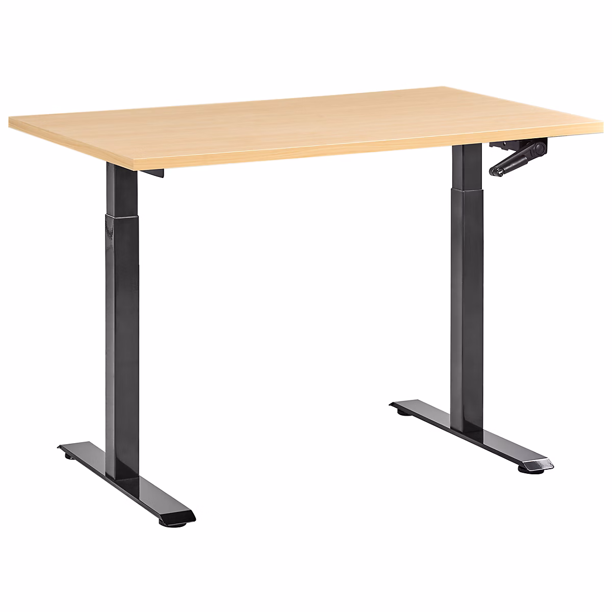 Bureau réglable en hauteur manuellement DESTINES 120 cm 72 cm Noir/marron clair – Réf. ONJSSJNFH9835848575