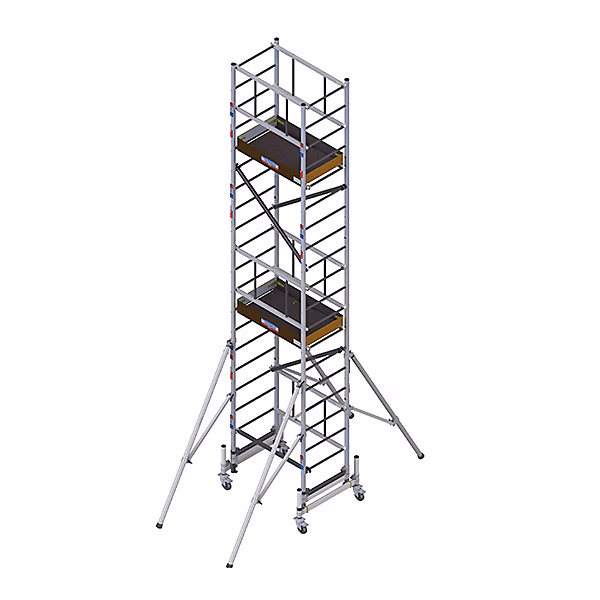Echafaudage roulant alu – Hauteur de travail maximale de 6.37m., ME400-PE