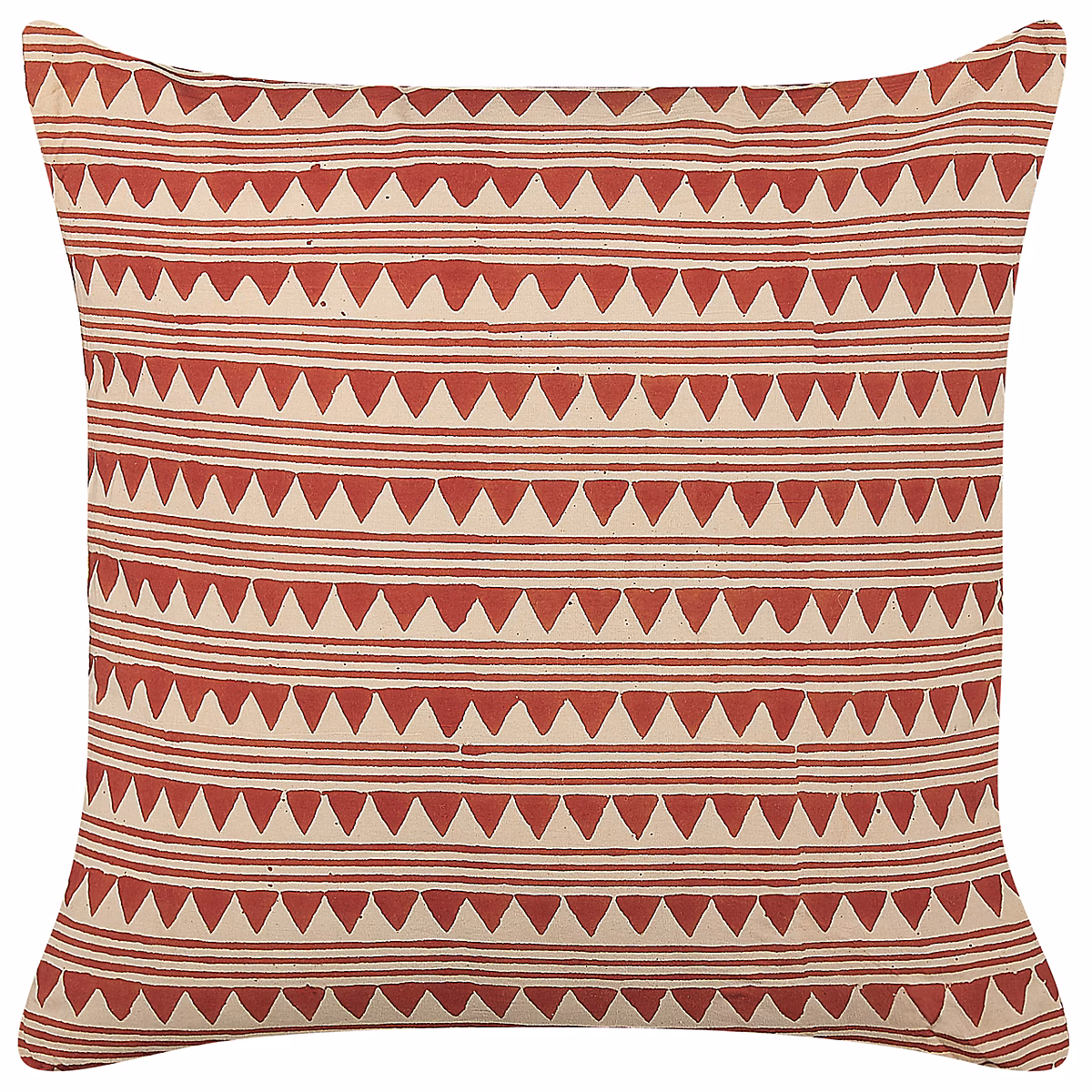 Coussin DEGLUPTA 45 × 45 cm Coton Rouge Motif à chevrons
