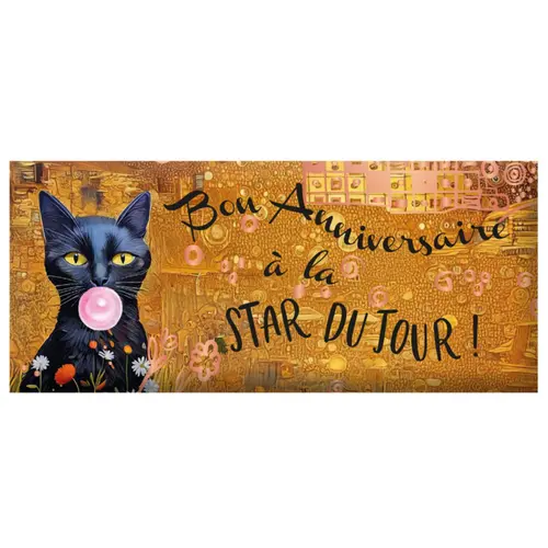 Mini tablette chocolat lait « Bon Anniversaire à la star du jour" Art Grafik - 30 g