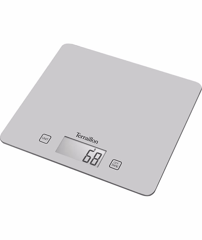 Balance de cuisine électronique – TERRAILLON, T1040 SILVER, Capacité 5Kg, Arret automatique