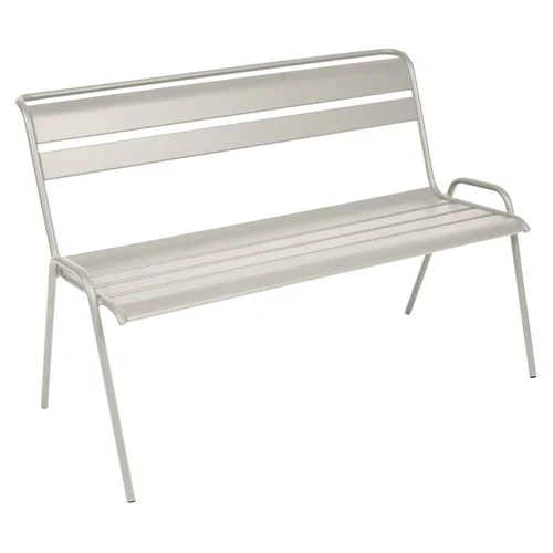 Banc Monceau coloris gris en acier Fermob - 116 x 60 cm