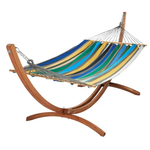 Set support et hamac EsKapade coloris multicolore Brasilia en bois et polypropylène Jobek Hamacs - 323 x 125 x 128 cm