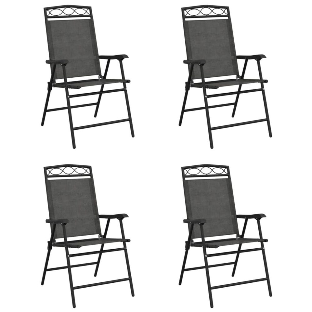 VidaXL 3157293 chaise d'extérieur Terrace Siège rembourré Acier, Textile Gris – 610 mm 575 mm