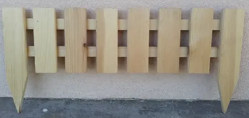 Bordure lame plate droite coloris bois - 55 x 15/25 cm