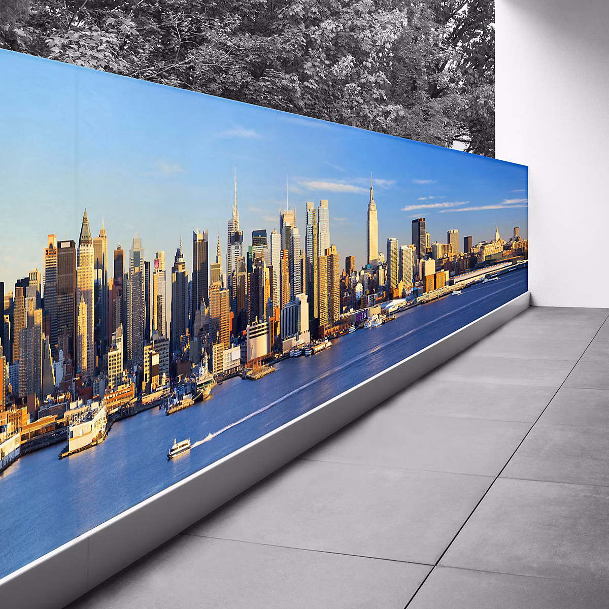 Brise vue Trompe l'oeil – 110 × 495 cm, New york 3617689699745