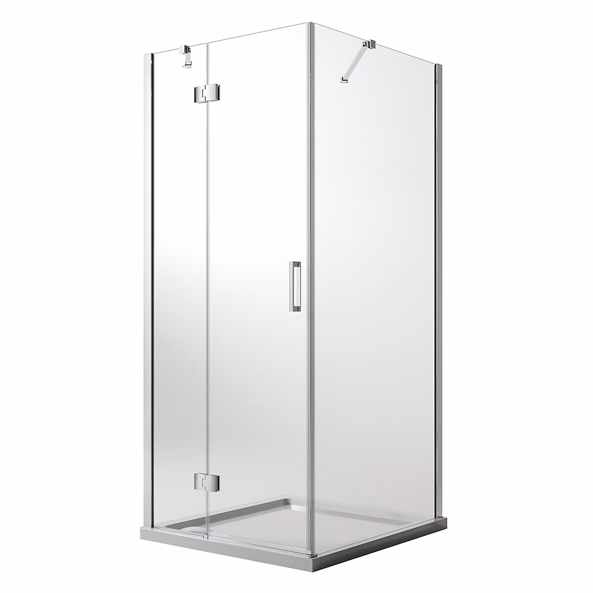 Cabine de douche 70 × 75 CM H190 Transparent avec Easyclean mod. Flip Porte + Fixe