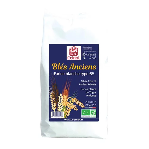 Farine de blés anciens T65 bio en sac de 1 kg