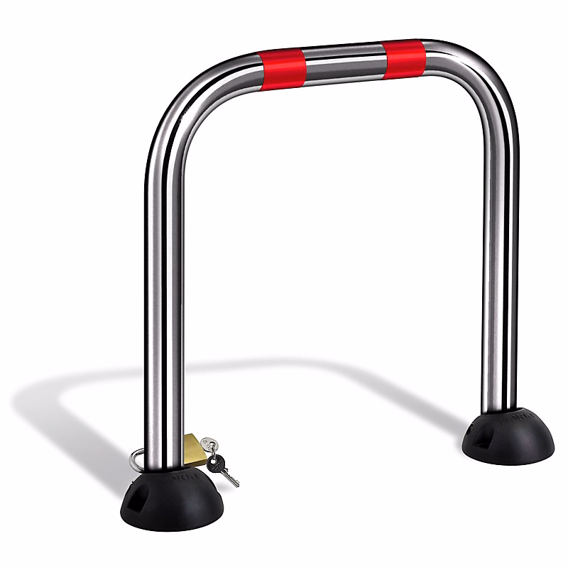 Barriére de parking premium arceau | a cadenas – rabattable 2 pieds arceau – pièces. – lot de 30
