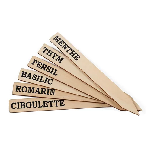 Étiquettes aromatiques en bois