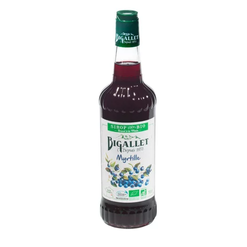Sirop de myrtille bio - Bouteille de 70 cl