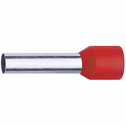 Embouts de fils partiellement isolés 10 mm² 22 mm lot de 100 – rouge