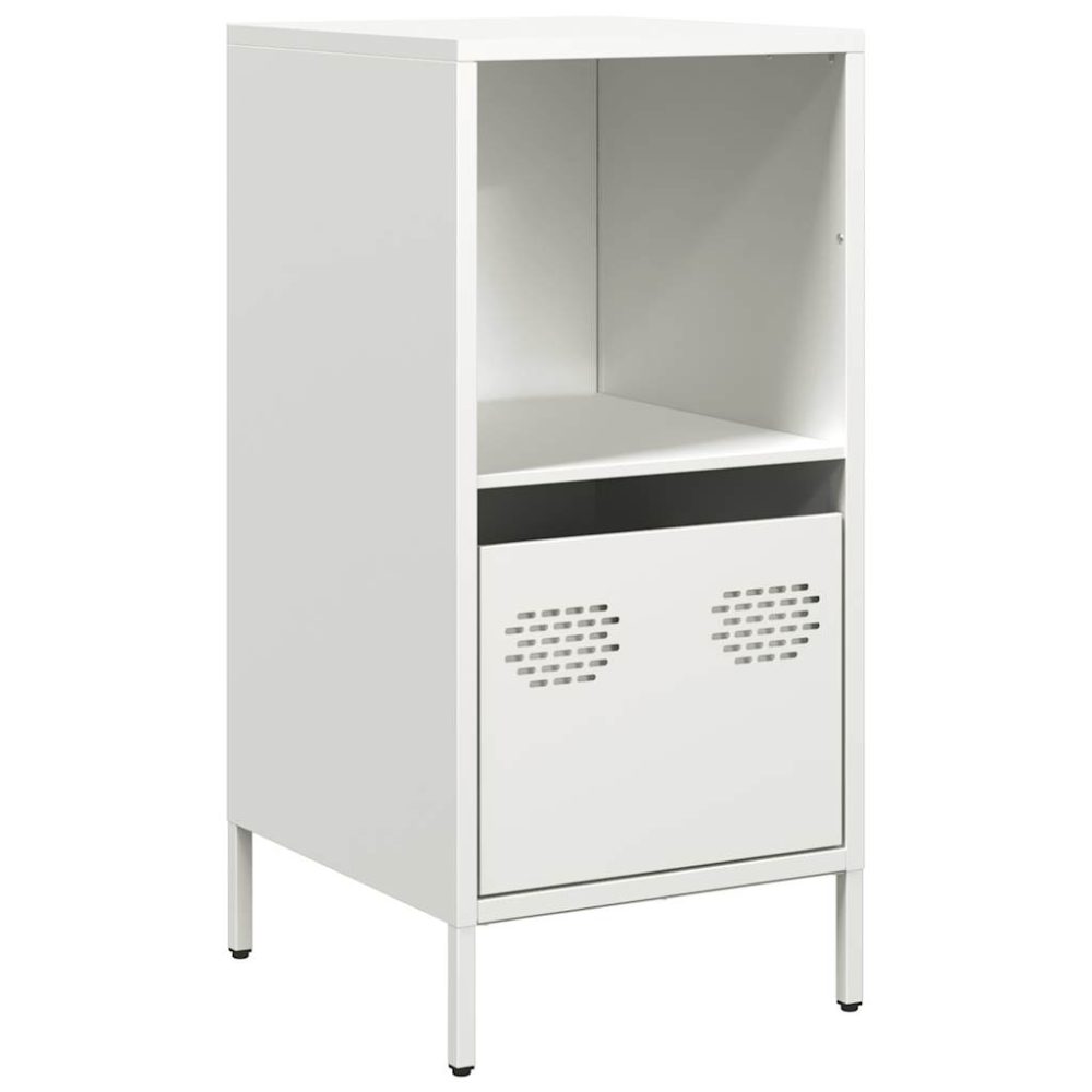 vidaXL Buffet blanc 35x39x73,5 cm acier laminé à froid – Mobilier de jardin