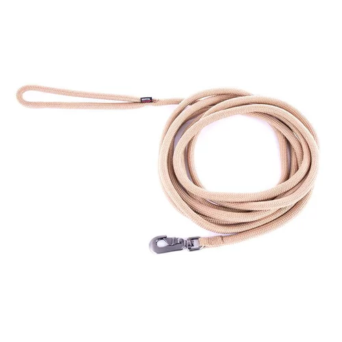 Longe ronde pour chien coloris beige 1,3 cm x 5 m