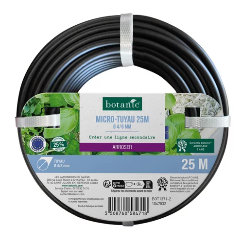Couronne de micro-tuyau de 25 mètres Ø 4/6 mm botanic® - Arrosage goutte à goutte
