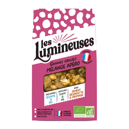 Mélange apéro de graines bio grillées Les Lumineuses - 90 g