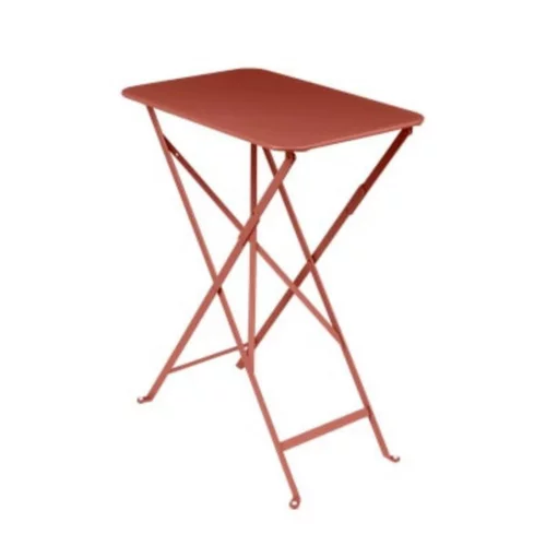 Table pliante Bistro coloris ocre rouge en acier Fermob - 37 x 57 x 74 cm
