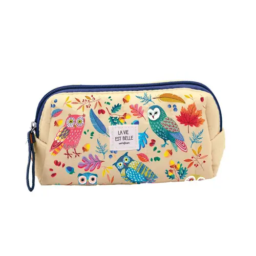 Petite trousse matelassée chouette la vie