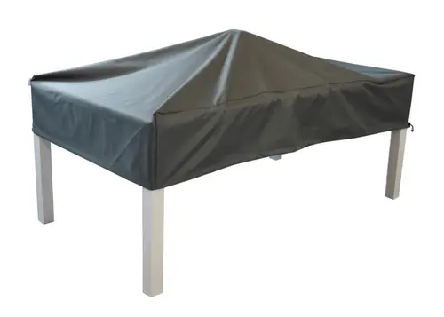 Housse de table coloris gris en polyester - 180 x 100 cm