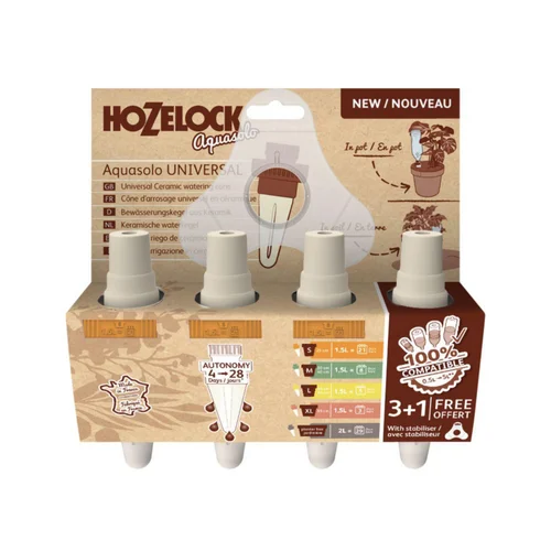 Système d'arrosage coloris orange Hozelock Aquasolo - Pour pot taille S Pack 3 + 1
