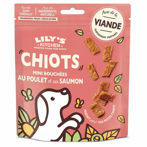 Mini bouchées au poulet et saumon friandise pour chien Lily’s Kitchen - 70 g