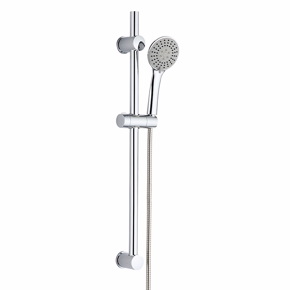 Barre de douche avec équipement TREN de 65 – 5 cm | finition chrome poli | en laiton Kibath