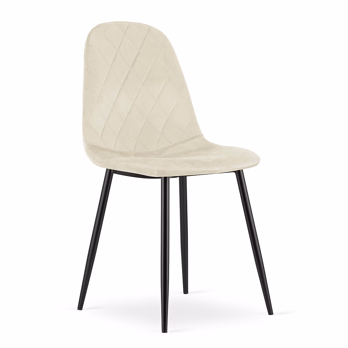 Chaise VALORA DAPI – Design ergonomique moderne en velours beige x 1
