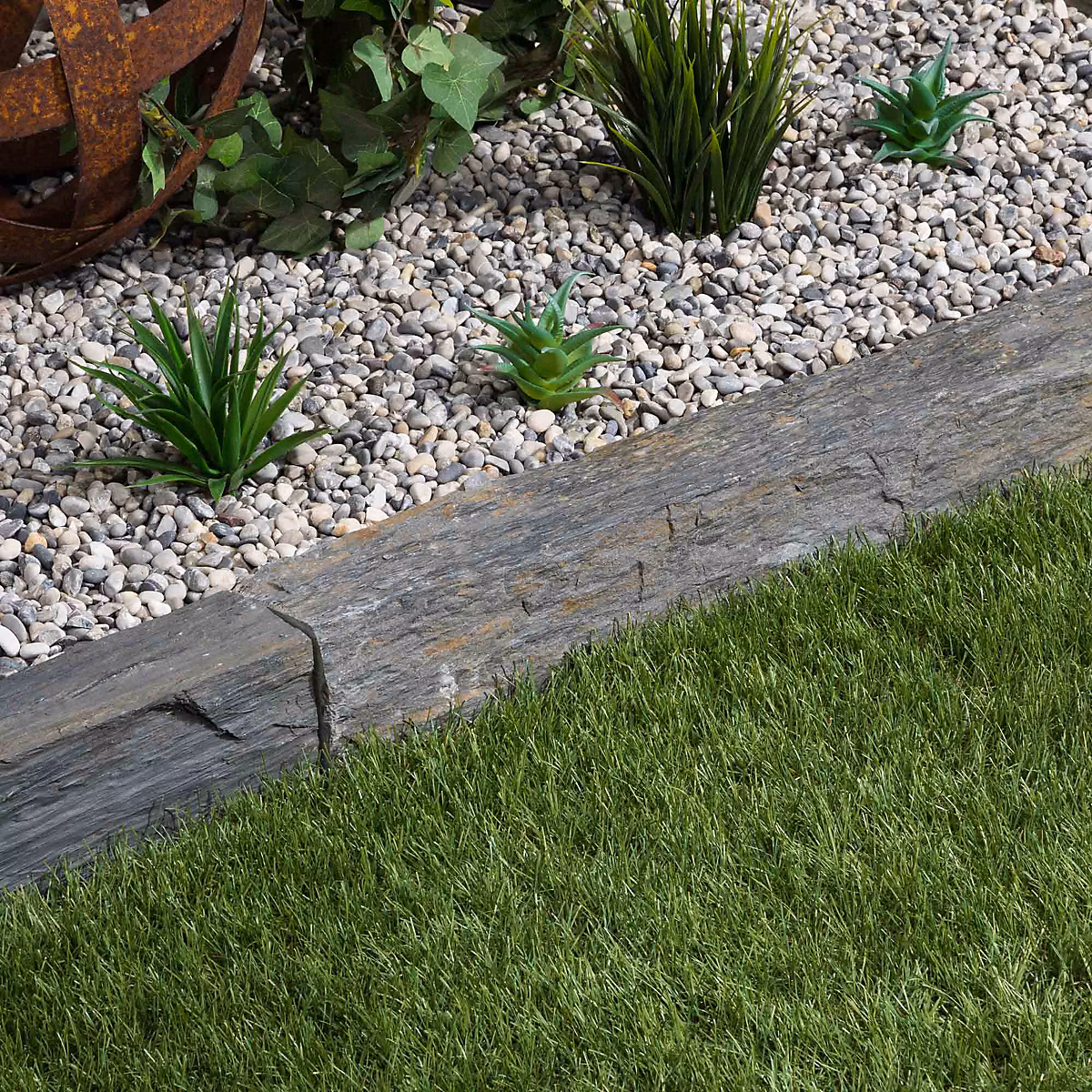 Bordure de jardin Schiste 150 × 3-7 × 3-7 cm (lot de 20 bordures soit 30 mètres) – RO'MA NATURE