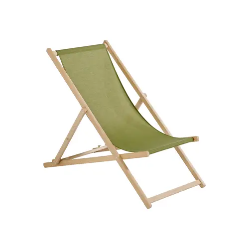 Chilienne agrafée coloris vert en coton Jardin privé - 127 x 56 x 3,5 cm