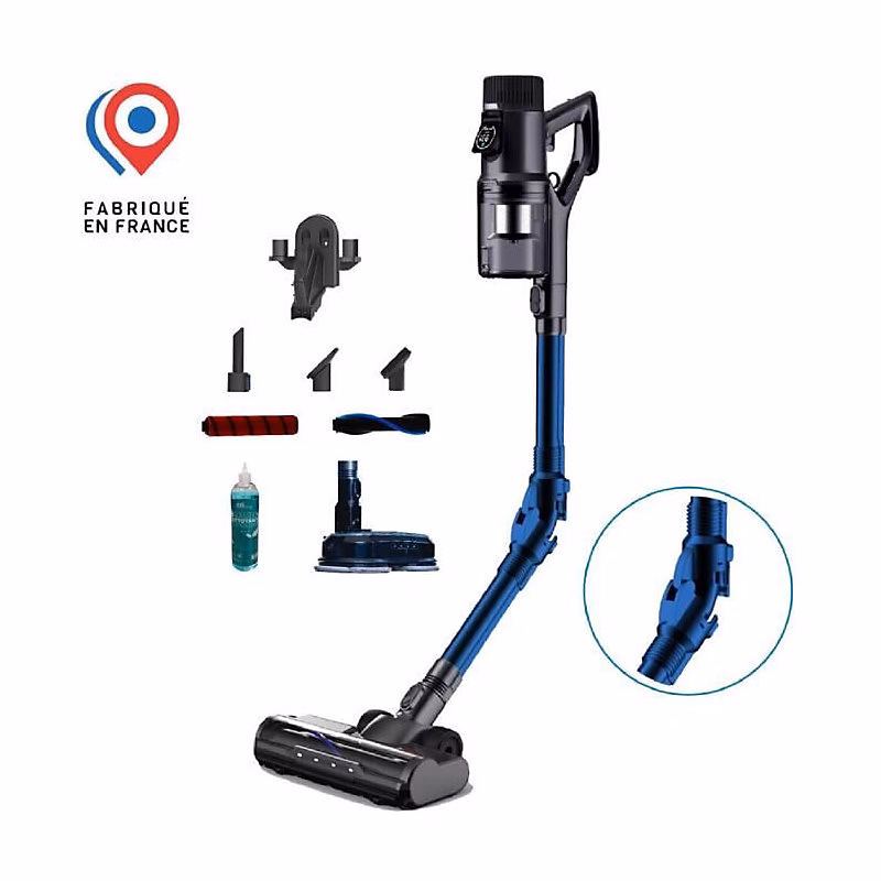 Aspirateur balai sans fil EZICLEAN Cycloboost FR8 Wash | 19 Kpa – 78dB – Fabriqué en France