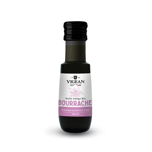 Huile de bourrache bio en bouteille de 100 ml