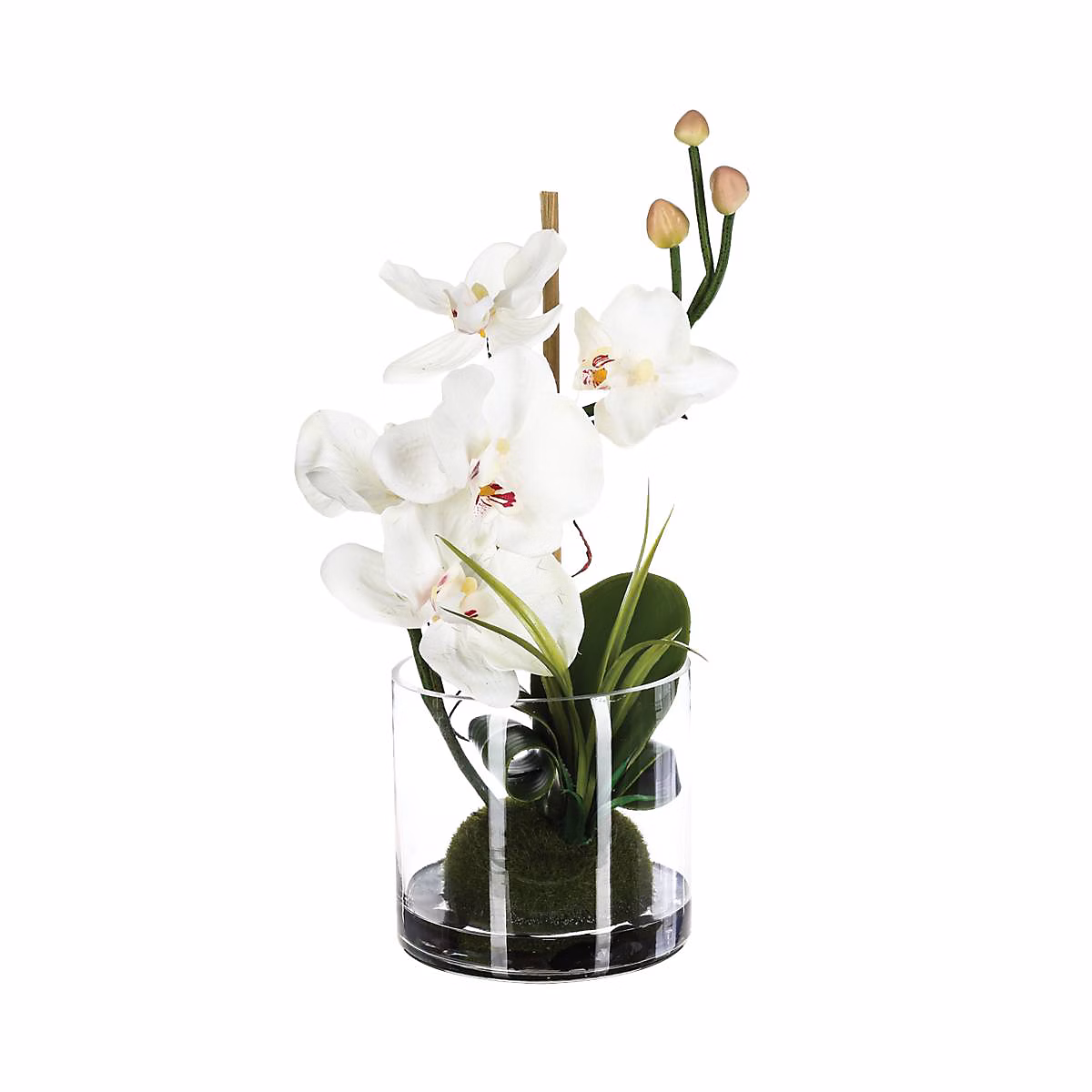 Composition d'orchidées artificielles vase verre H37cm – Atmosphera Créateur d'intérieur
