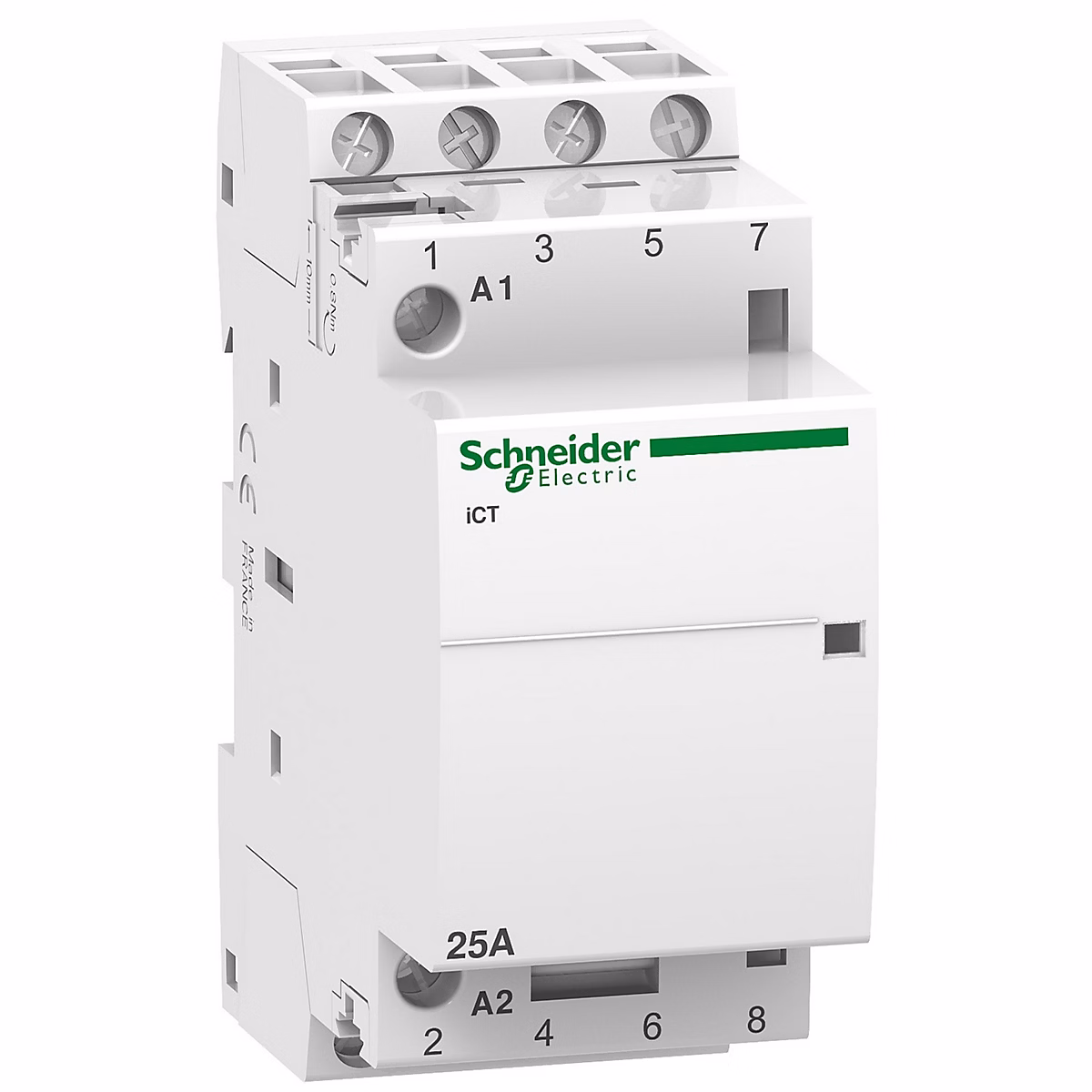 A9c24834 – Contacteur Tétrapolaire, 4no, 25a, Bobine 230vca, Schneider Acti 9 Ict