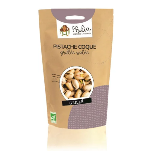 Pistaches coques grillées salées bio Philia - 200 g